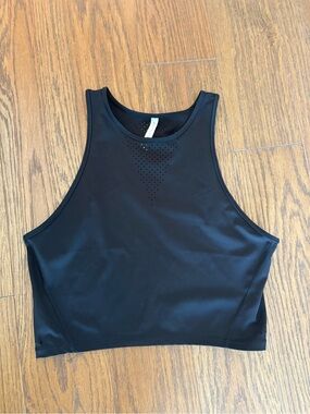 Athleta Black High-Neck Crop Tank